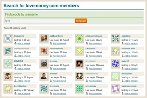 Search for fellow users