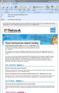 Your tomorrow starts today email