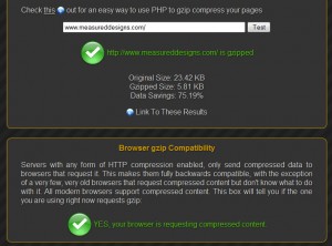 Measured Designs gzip test