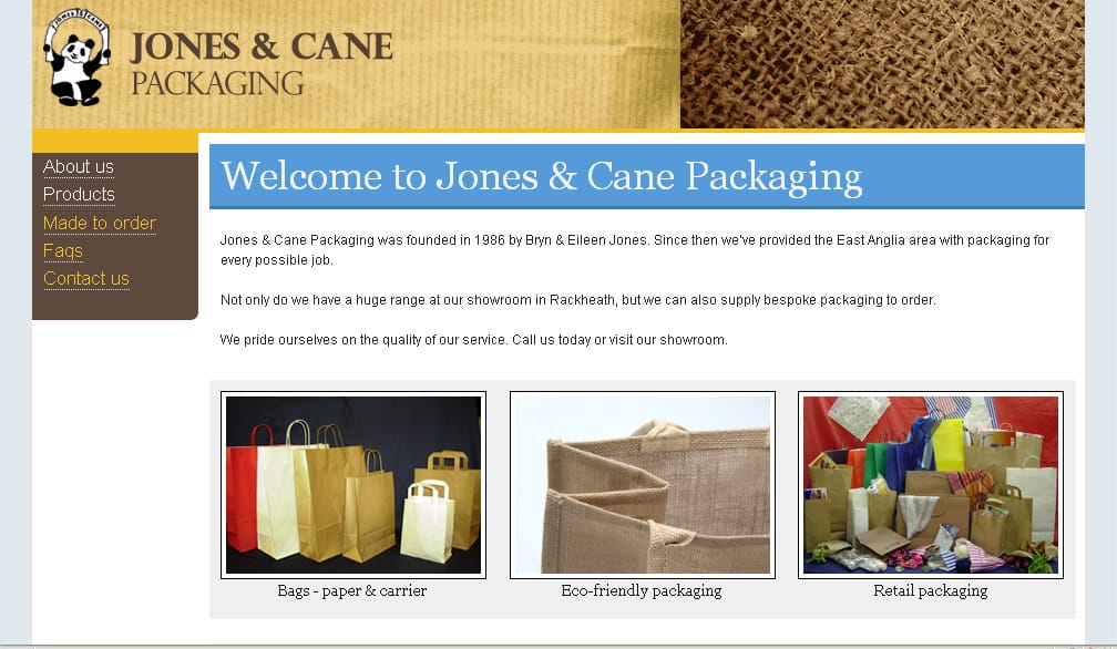 Jones and Cane website