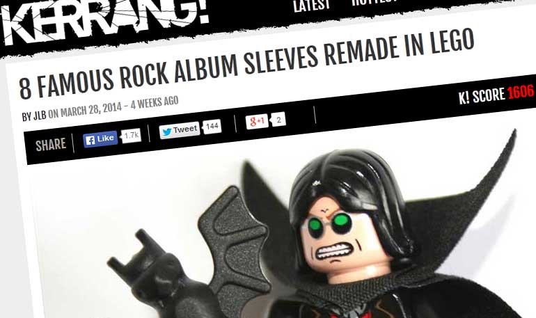 Kerrang! website screenshot - lego figure