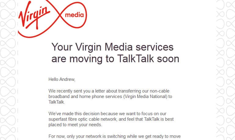 Virgin Media - Broadband email
