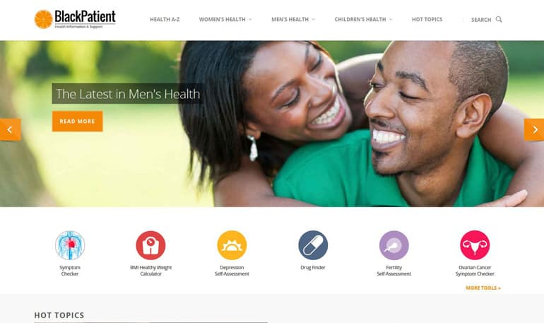 Black Patient - Health Website Design