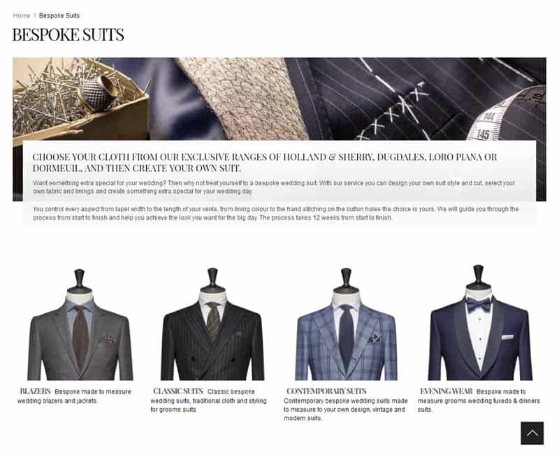 Anthony Formal Wear - Wedding Suit Hire Website Design - Measured Designs