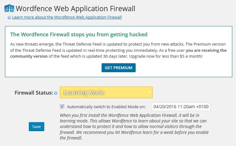 Wordpress firewall - wordfence