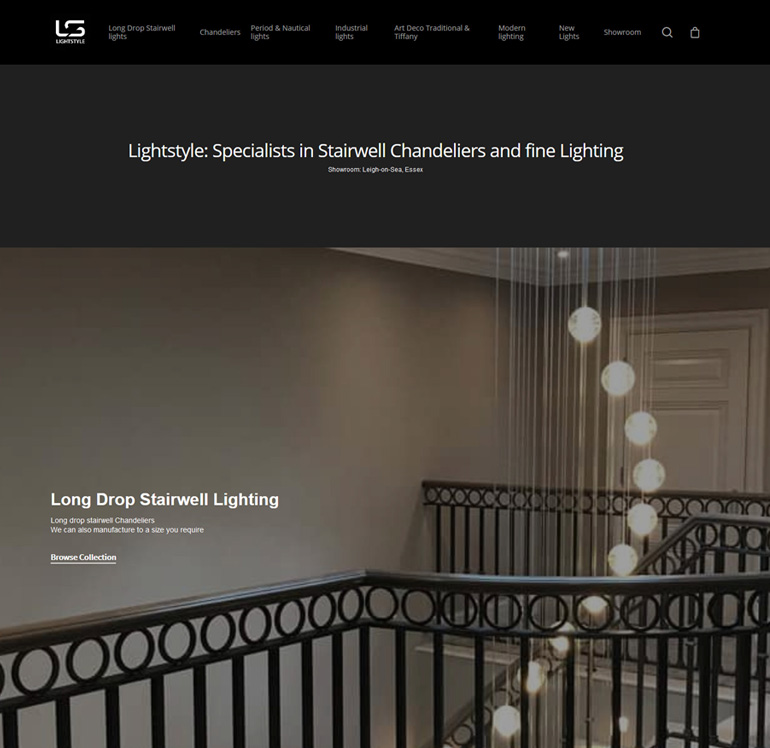 lighting website design