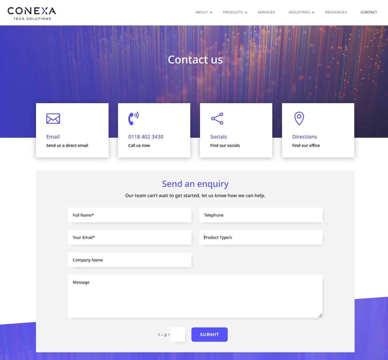 WordPress contact us